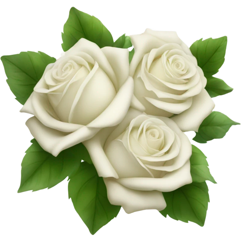 white bouquet of roses  emoji