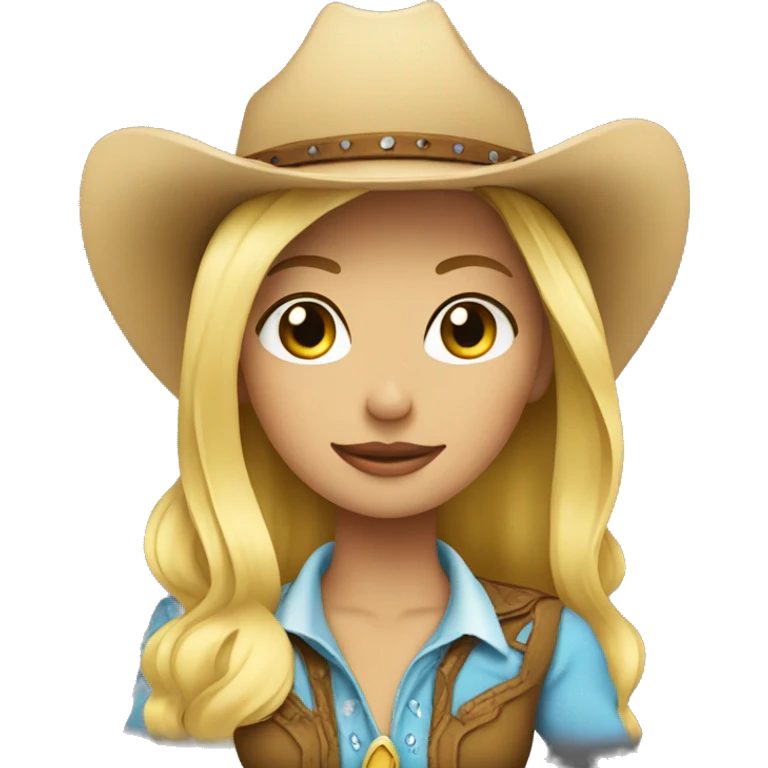 a blonde cowgirl princess  emoji
