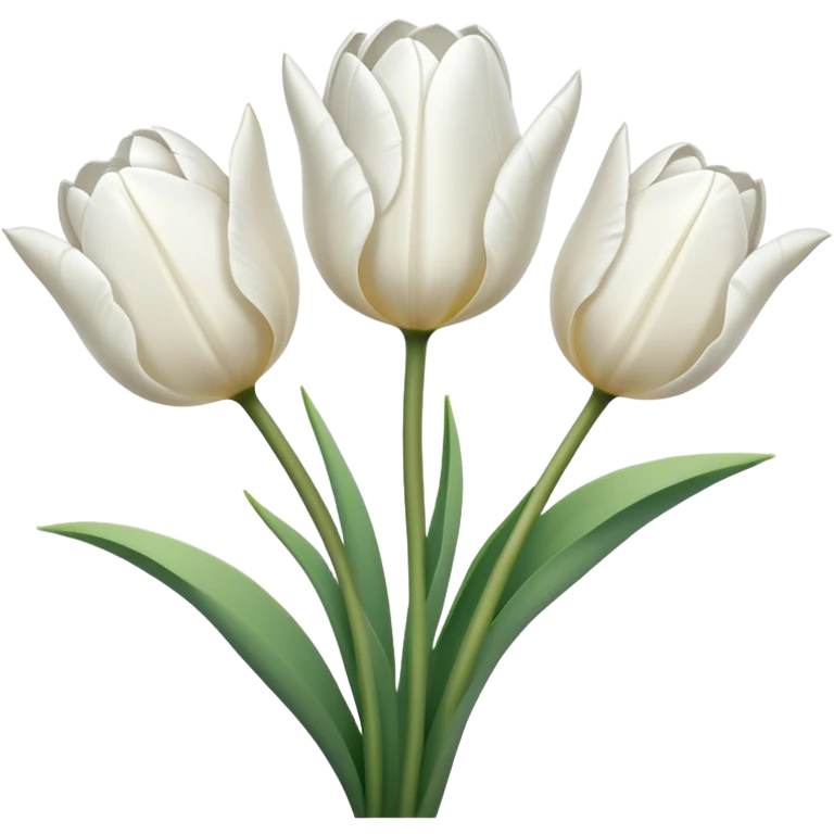 White tulips  emoji