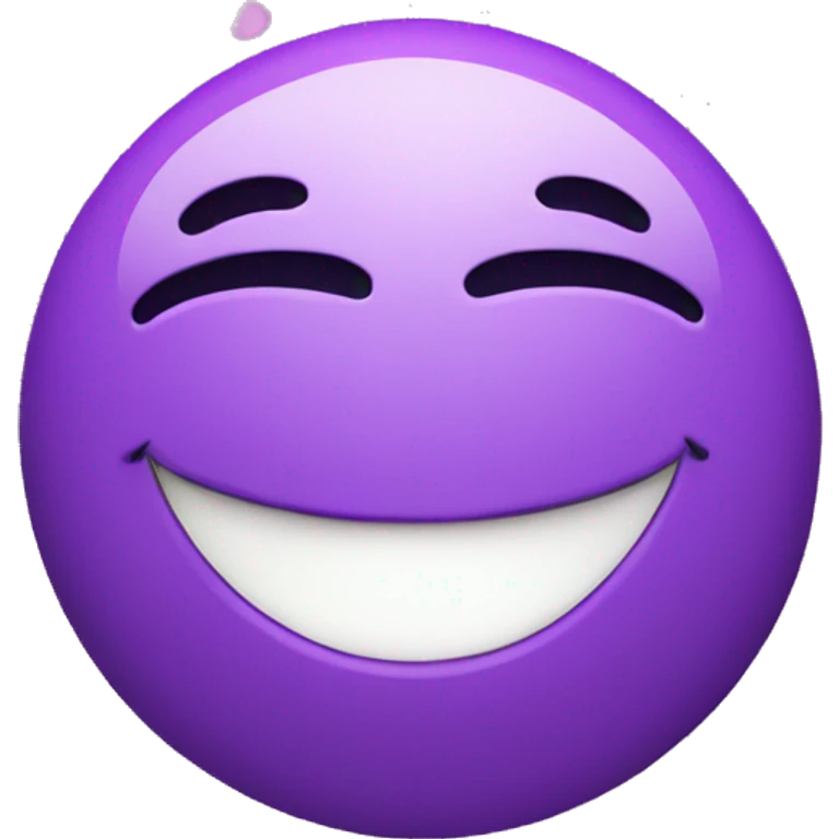 Smiley surrounded by purple hearts emoji