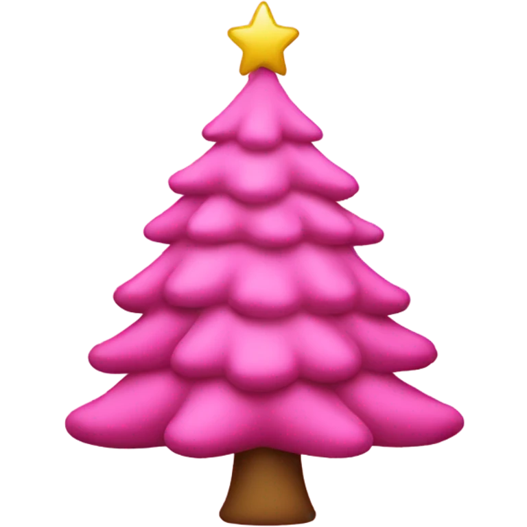 Pink Christmas tree  emoji
