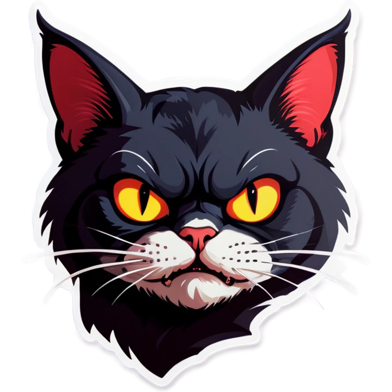 Realistic Evil looking cat up to no good emoji