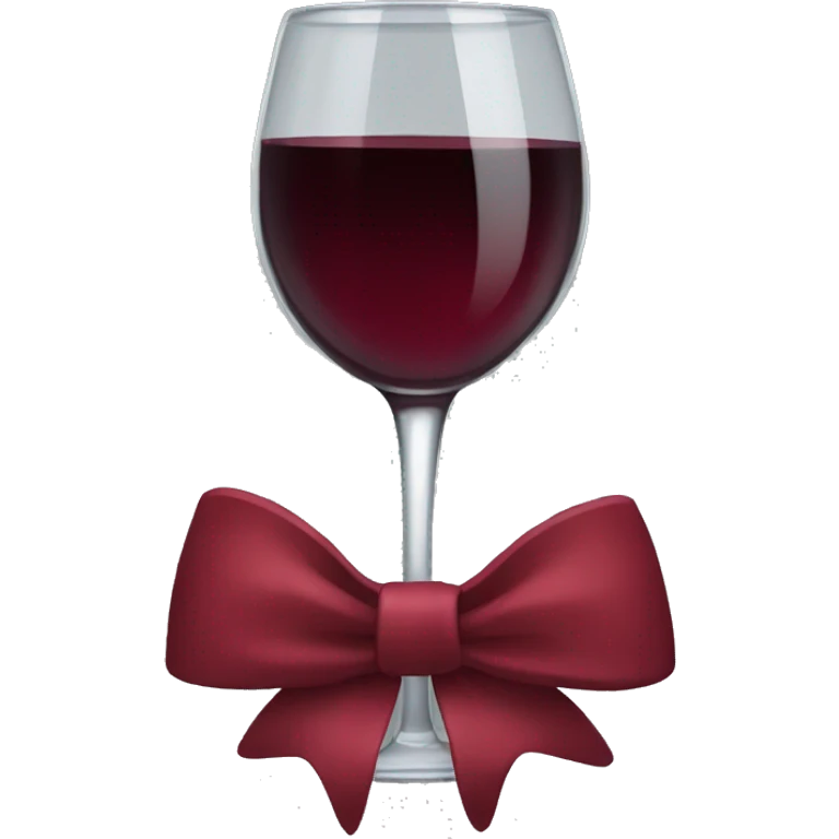 Red wine bow emoji