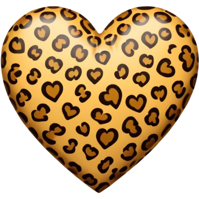 Leopard print heart emoji
