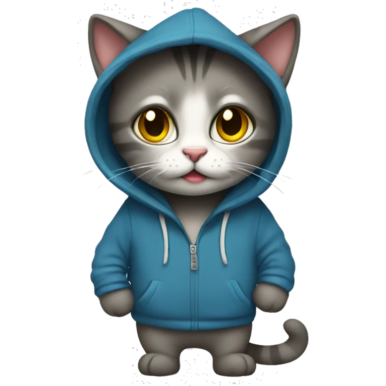 Cat wearing a hoody  emoji