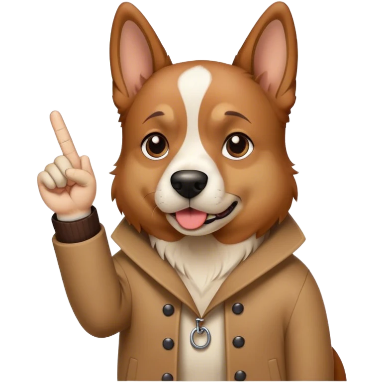 dog sticking middle finger emoji