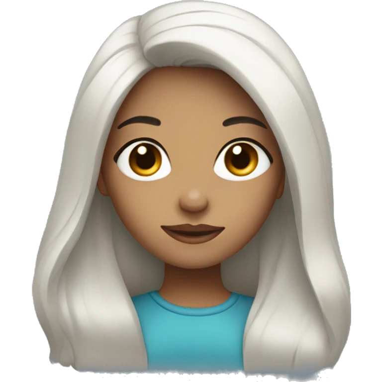 girl with beautiful dark hair  emoji