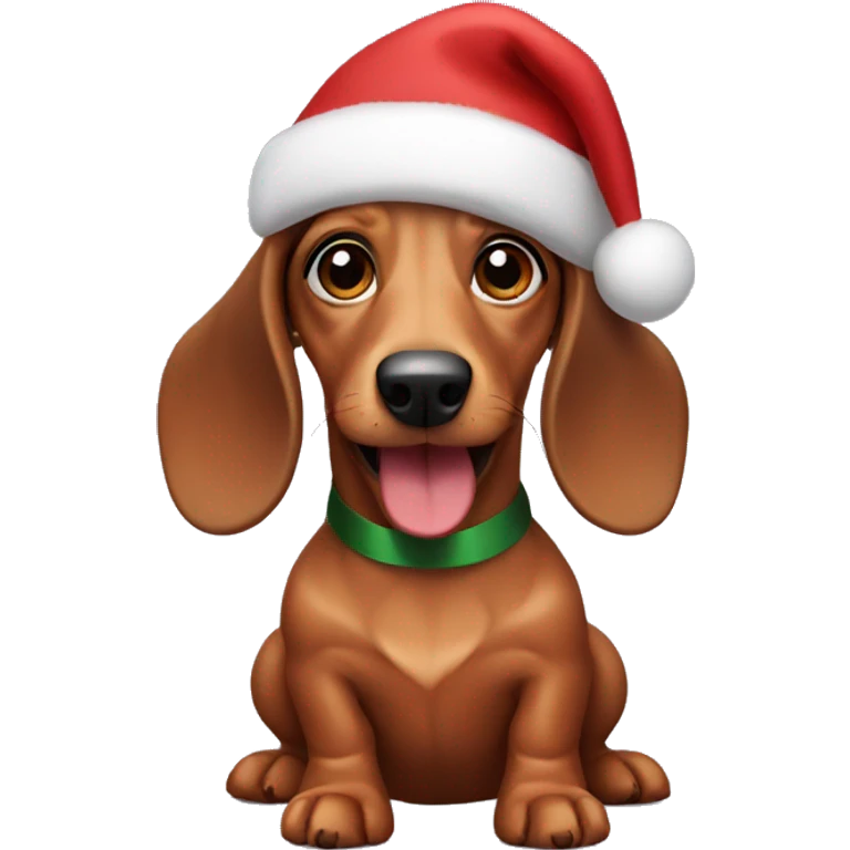 christmas dachshund  emoji