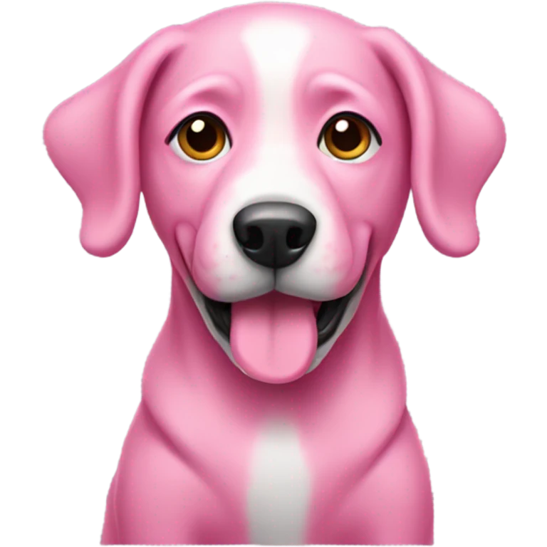 Pink dog emoji