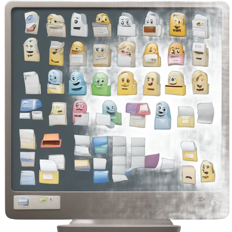 computer screen showing files emoji