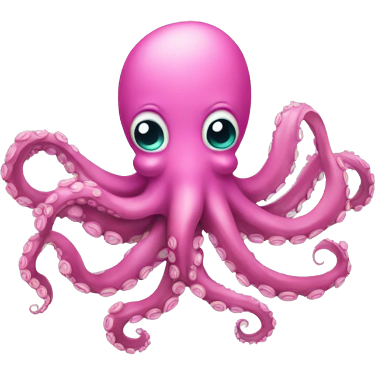 Octopus with pink bow emoji