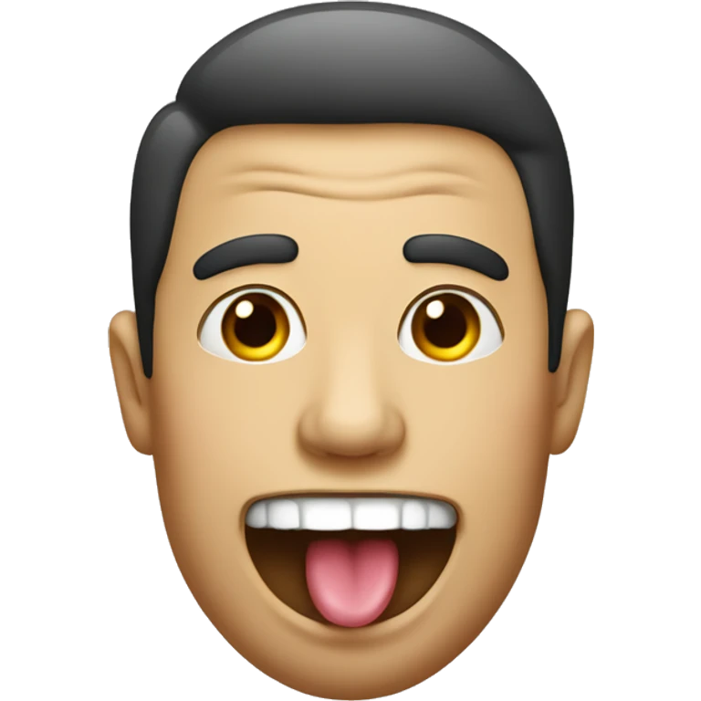 man with tongue out drooling emoji
