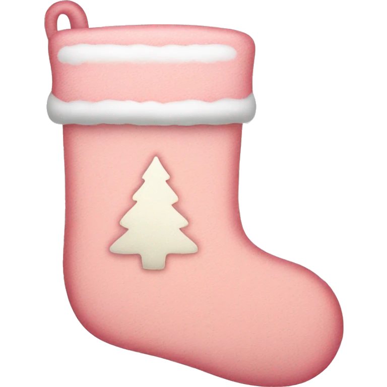  light pink Christmas stocking emoji