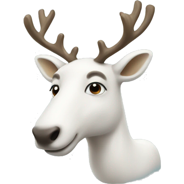 white-reindeer emoji