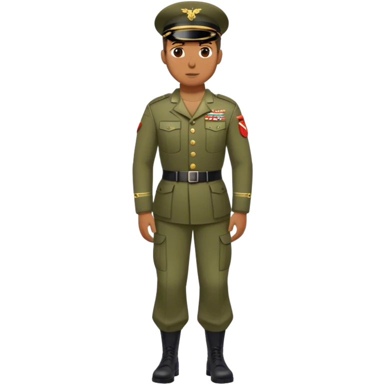 full body military male human character Konor emoji