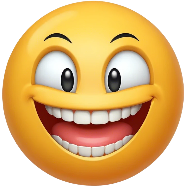 Smiling ball showing teeth  emoji