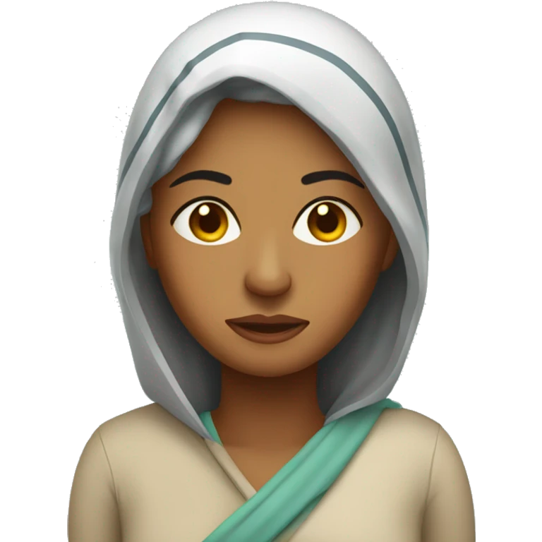 Indian Woman sick with the flu emoji