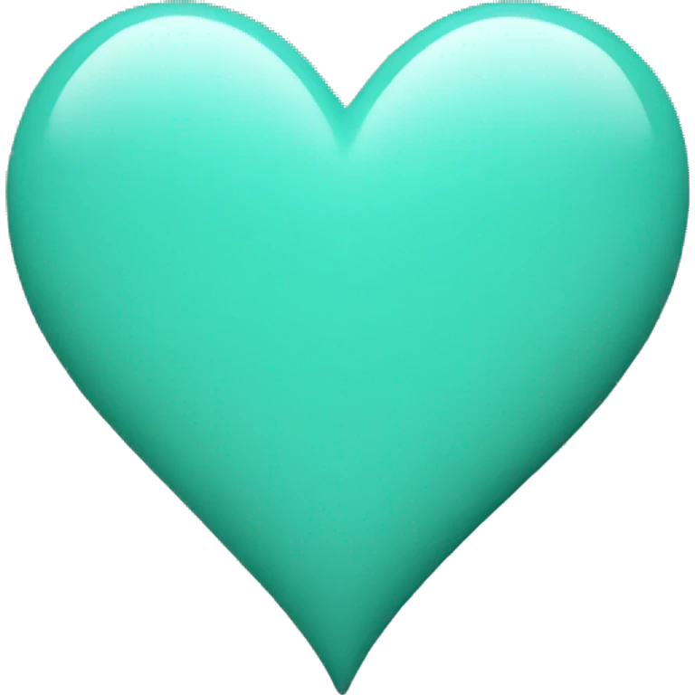 a light turqoise colour heart  emoji
