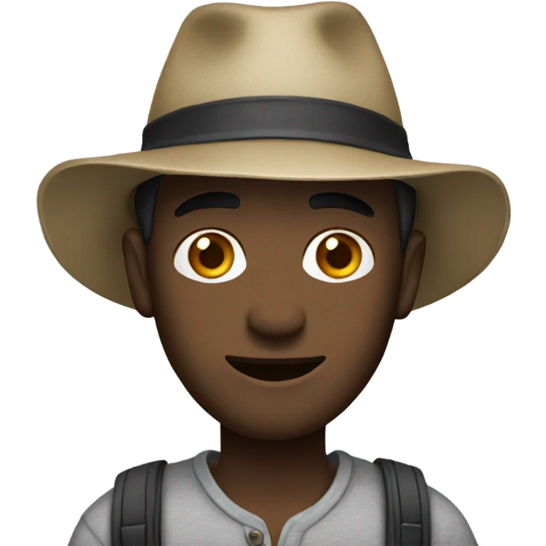 casual male portrait with hat emoji