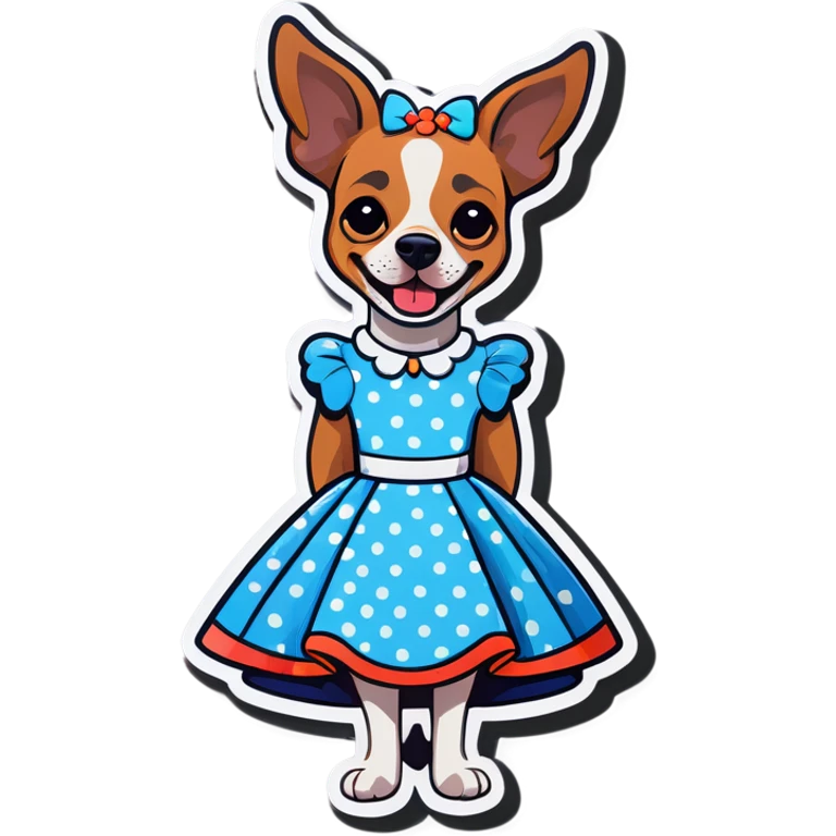 Dog wearing a dress  emoji