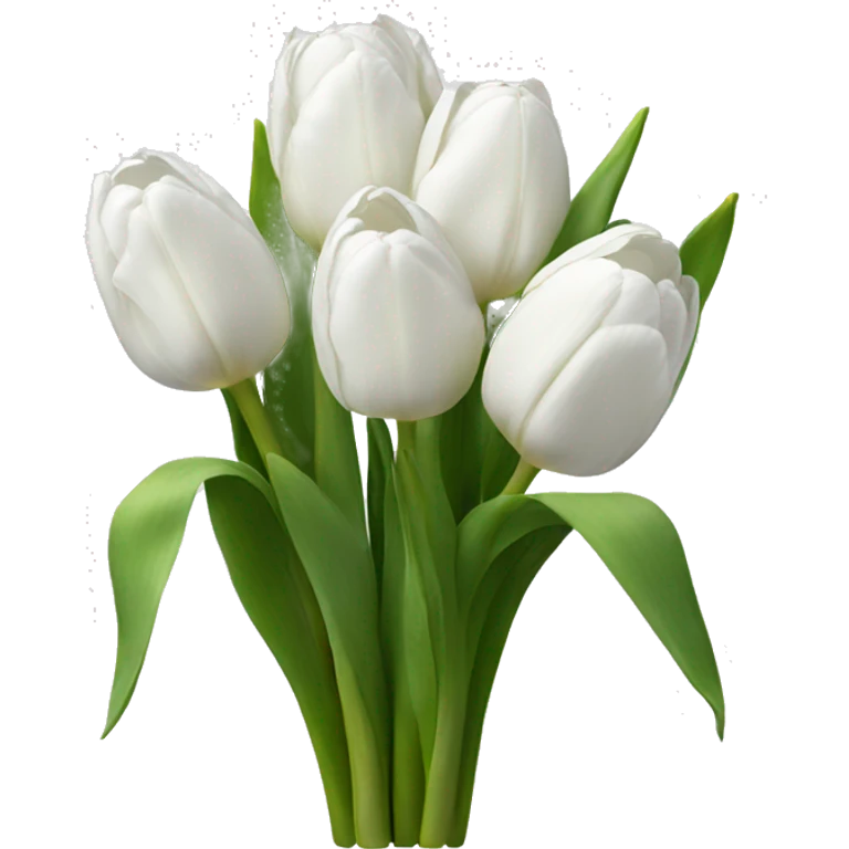 White tulips emoji