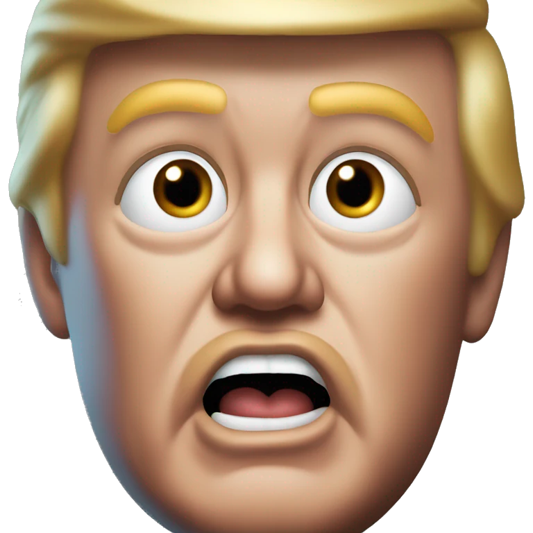 photorealistic shocked U.S. president Donald Trump emoji