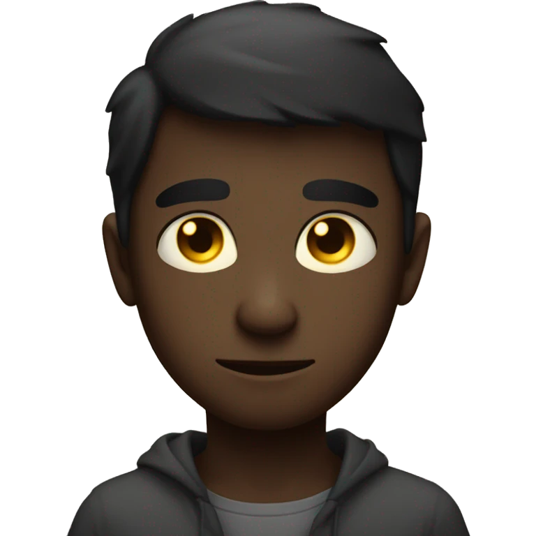 lonely boy with glowing eyes emoji