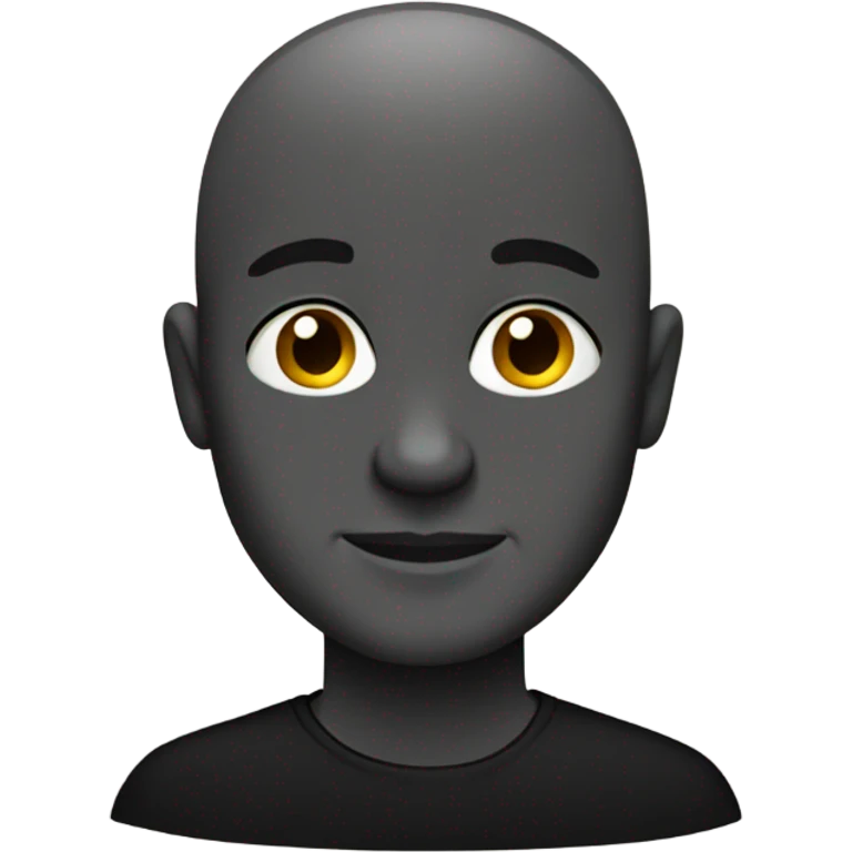 confident bald man in black shirt emoji