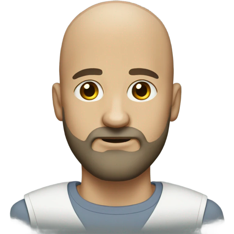 bald man with beard portrait emoji