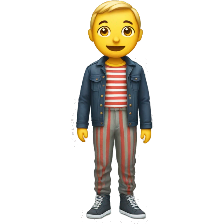 Puh with striped trousers emoji