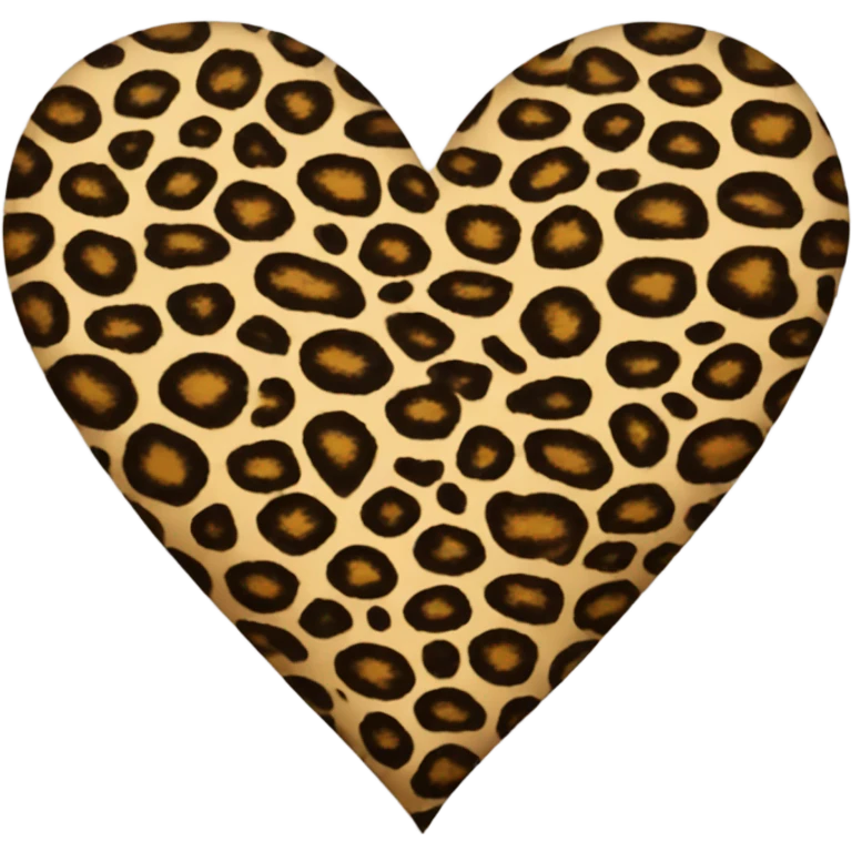 Leopard print heart emoji
