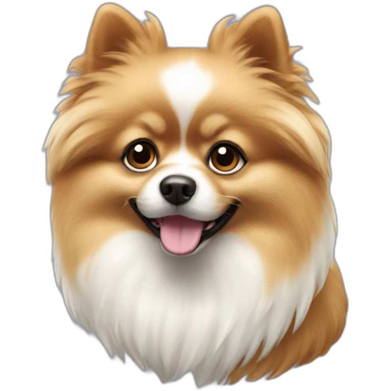 Dog pomerania white emoji