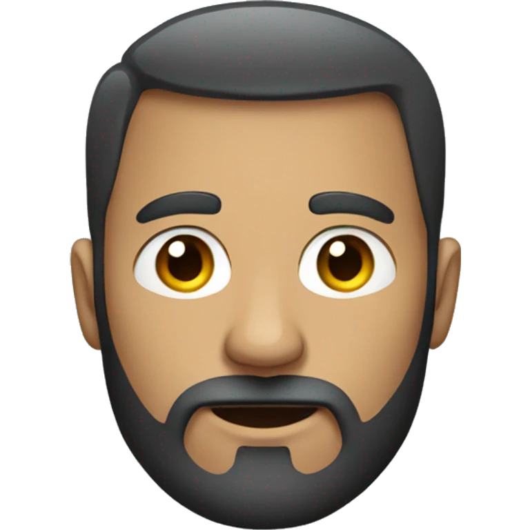 male portrait with beard indoors emoji