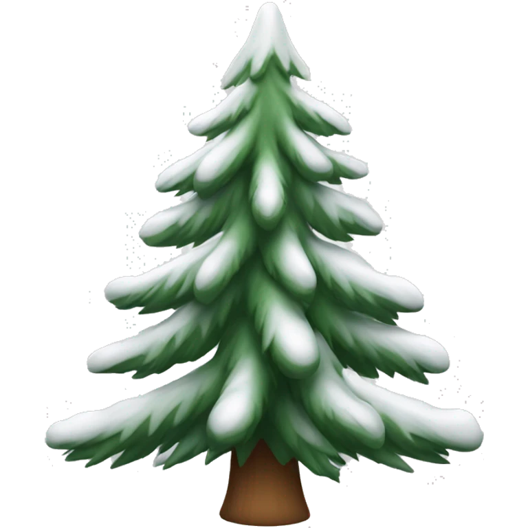  actual white fir christmas tree isolated.  emoji