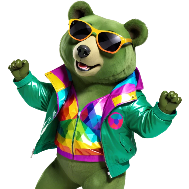 bear disco dancing  emoji