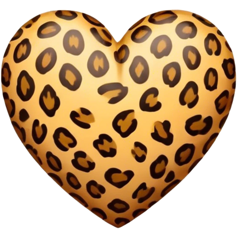 Leopard print heart emoji