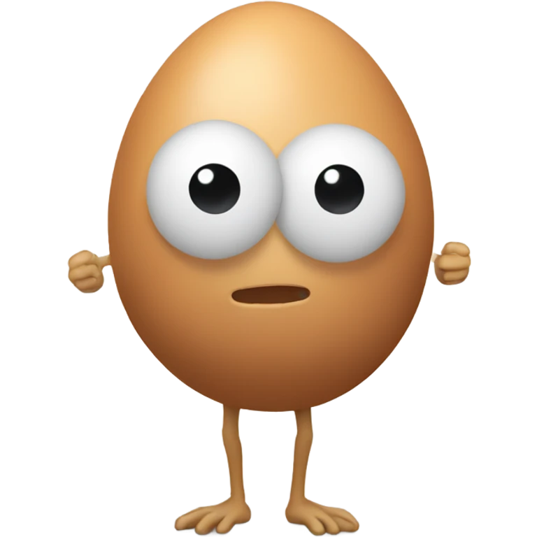 egg with arms and legs emoji