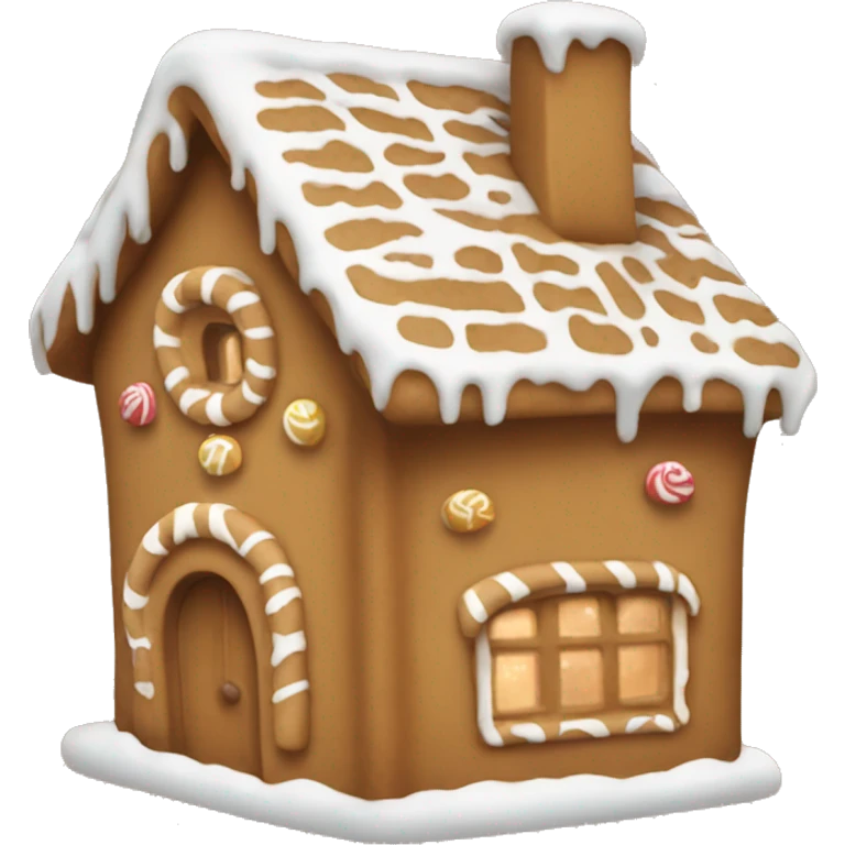 Cosy beige gingerbread house  emoji