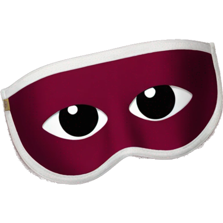 Bordeaux red silk eye mask emoji