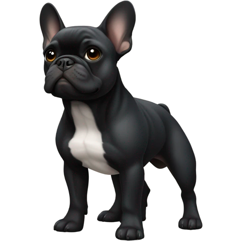 Black French bulldog  emoji