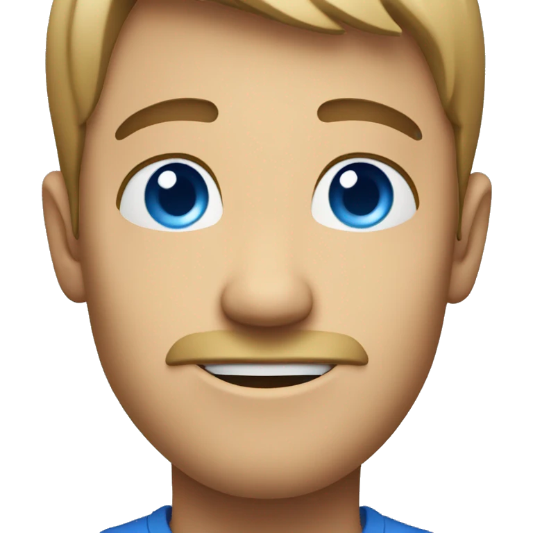 casual male portrait indoors blue eyes emoji
