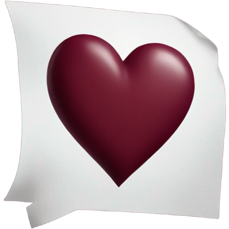 burgundy heart emoji