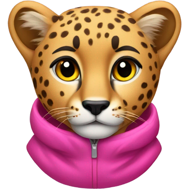 Cheetah pink emoji