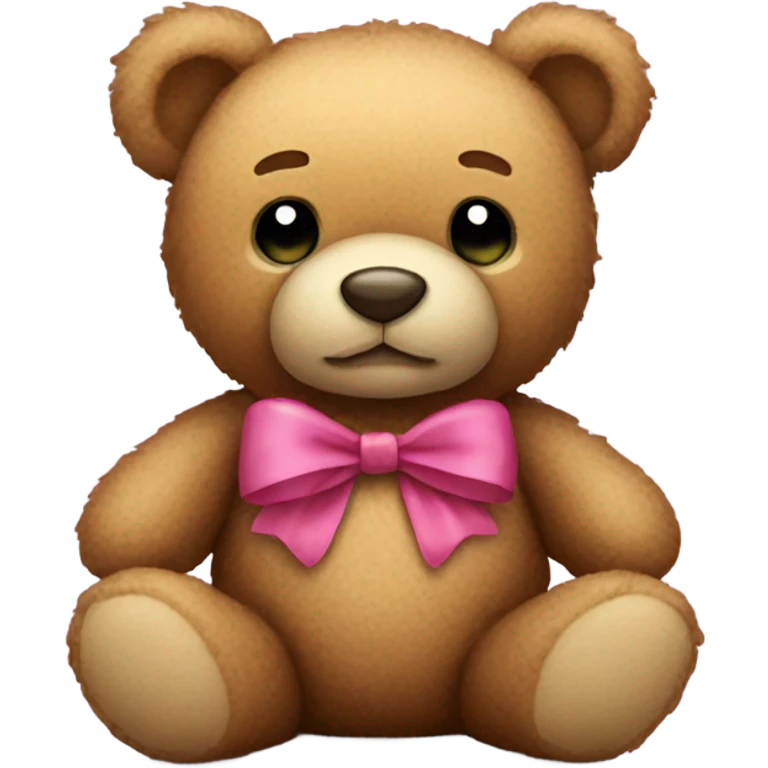 Teddy bear with bow  emoji