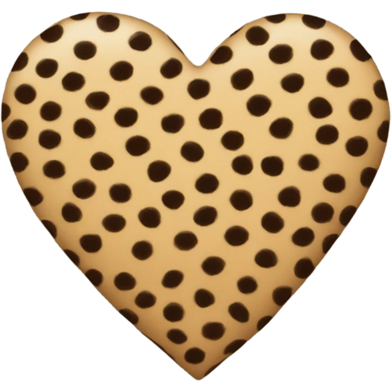 Cheetah print heart emoji