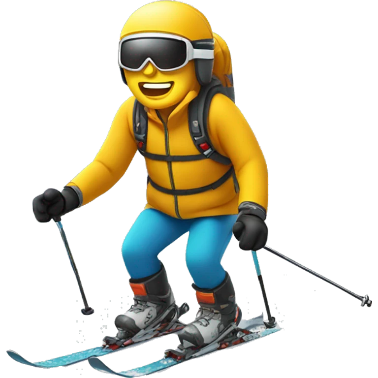 Ski Fahrer auf einem Schnee Berg  emoji
