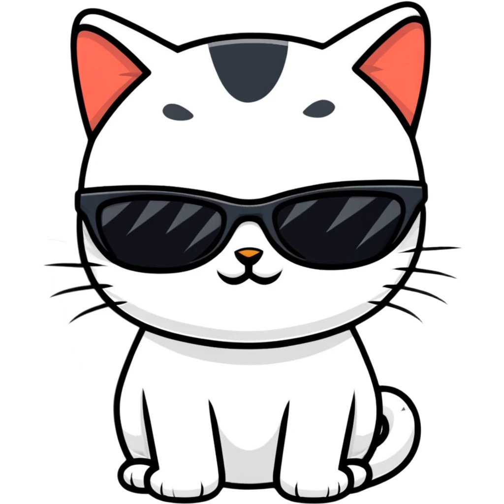 Cat with sunglasses emoji