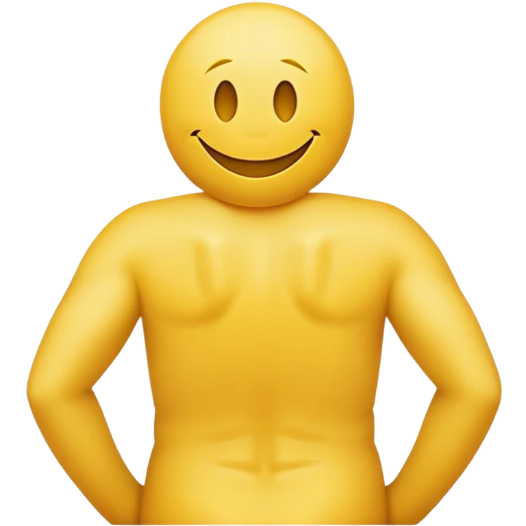 Smiley showing his back emoji