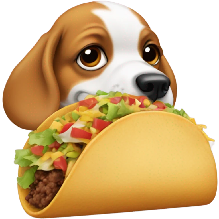 Dog eating a taco emoji