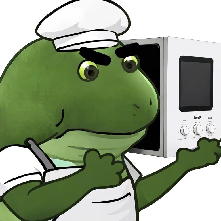 bufo opens a microwave emoji
